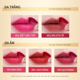 Thumbnail KIMUSE 5 Màu Tùy Chọn Peel Off Lip Stain Tattoo Lipstick Lâu trôi và không thấm nước Peel Off Lip Make Up 4