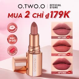 Thumbnail Thỏi son lì O.TWO.O nhung mịn lâu trôi không thấm nước chống khô 8 màu tùy chọn 39g 1