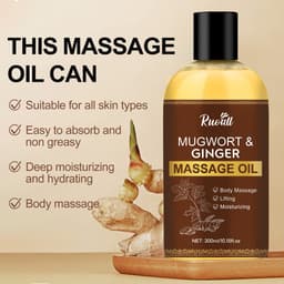 Thumbnail Dầu Massage gừng ngải cứu tự nhiên RUOALL 300ml, Giảm đau cơ bắp, Thúc đẩy tuần hoàn máu 2