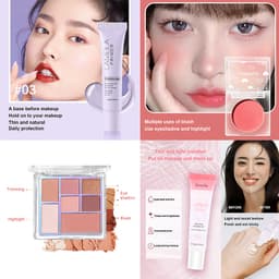 Thumbnail Bộ mỹ phẩm 19 món LAMEILA Bảng phấn mắt 12 màu+Má hồng+Phấn phủ trang điểm+Bột che khuyết điểm+phồng+dao cắt lông mày+dụng cụ uốn mi+Cọ trang điểm+Lip Glaze Lipstick+Mascara +chì kẻ mày+kẻ mắt+kem che khuyết điểm+Thanh đường viền+Kem BB+Kem 4