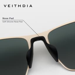 Thumbnail Kính râm phân cực Nylon độ phân cực cao bằng thép không gỉ vuông VEITHDIA dành cho nam có khả năng chống tia cực tím Thích hợp cho ngoài trời V812 3