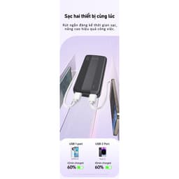 Thumbnail Sạc Dự Phòng 20000mah Awei P19K Sạc Nhanh Cổng USB Kép Có Đèn LED Hỗ Trợ Sạc Nhanh Cho Điện Thoại 3