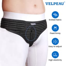 Thumbnail Đai thoát vị Velpeau dành cho nam và nữ, Phù hợp với bên trái hoặc bên phải, bẹn, quần lót hỗ trợ thoát vị Groin, phục hồi giảm đau Dây đeo có thể điều chỉnh có thể tháo rời 1