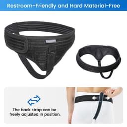 Thumbnail Đai thoát vị Velpeau dành cho nam và nữ, Phù hợp với bên trái hoặc bên phải, bẹn, quần lót hỗ trợ thoát vị Groin, phục hồi giảm đau Dây đeo có thể điều chỉnh có thể tháo rời 4