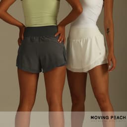 Thumbnail MOVING PEACH Quần short chạy bộ thể thao Eo cao Lưới tập luyện Quần short đi xe đạp có túi APG 4