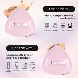 Thumbnail Mút Tán Kem Nền MAANGE sử dụng ướt và khô đa năng với hộp đựng 51144 3