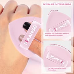 Thumbnail Mút Tán Kem Nền MAANGE sử dụng ướt và khô đa năng với hộp đựng 51144 4