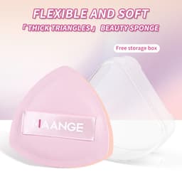 Thumbnail Mút Tán Kem Nền MAANGE sử dụng ướt và khô đa năng với hộp đựng 51144 2