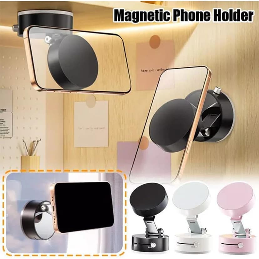 Ảnh Athenisa Magpro Mount, Giá đỡ điện thoại di động từ tính di động, Giá đỡ điện thoại từ tính hút chân không, Giá đỡ điện thoại từ tính hai mặt có thể gập lại và có thể thu vào cho tất cả các điện thoại 1