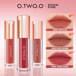 Thumbnail O.two.o 8 Màu Matte Glaze Siêu Chống Thấm Nước Lâu Dài 24 Giờ Khóa Màu Không Chuyển Đổi Mượt Mịn Mờ Hiệu Ứng Son Môi 1