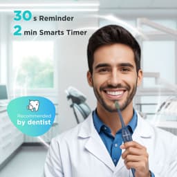 Thumbnail Bàn chải đánh răng điện siêu âm Fairywill, rung 42000HZ / phút 8 đầu sạc cho người lớn, sạc đầy 4h cho 100 ngày 4
