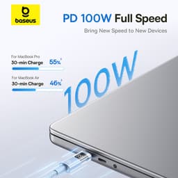 Thumbnail Baseus Display 2 Cáp dữ liệu sạc nhanh USB-C sang USB-C 100W 1m / 2m 1