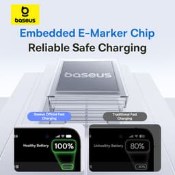 Thumbnail Baseus Display 2 Cáp dữ liệu sạc nhanh USB-C sang USB-C 100W 1m / 2m 4