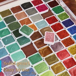 Thumbnail Seamiart 20 / 24 / 36 / 48 / 60 / 120 Màu Ngọc Trai Kim Loại Shimmer Chắc Chắn Màu Nước Bộ Vẽ Tranh Móng Tay Nghệ Thuật 3