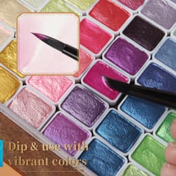 Thumbnail Seamiart 20 / 24 / 36 / 48 / 60 / 120 Màu Ngọc Trai Kim Loại Shimmer Chắc Chắn Màu Nước Bộ Vẽ Tranh Móng Tay Nghệ Thuật 4