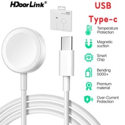 Thumbnail Đế Sạc HdoorLink 3 Trong 1 Cho Đồng Hồ 7 SE 6 5 4 3 2 Series USB A / Type-C Dây Sạc Cáp Sạc Từ Tính 1