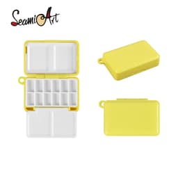 Thumbnail Seamiart 12 Lưới Mini Du Lịch Nhựa Hộp Tranh Có Móc Khóa Di Động Màu Nước Bảng SS25 Xuân Hè Màu 1