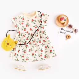 Thumbnail Sanlutoz Hoa Bé Gái Dễ Thương Đi Biển Mùa Hè Váy Thường Ngày Ngày Ngày Quần Áo Trẻ Em 3