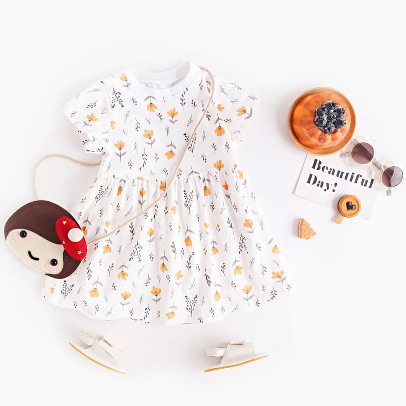 Ảnh Sanlutoz Hoa Bé Gái Dễ Thương Đi Biển Mùa Hè Váy Thường Ngày Ngày Ngày Quần Áo Trẻ Em 4