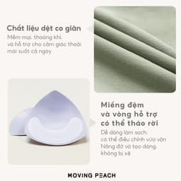 Thumbnail Áo ngực thể thao MOVING PEACH JBY không đường may thoáng khí có miếng đệm tháo rời 3