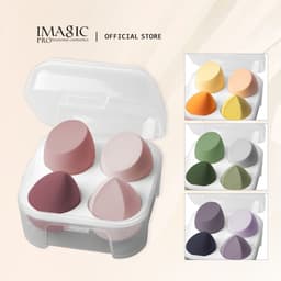 Thumbnail Set 4 bông mút trang điểm IMAGIC sử dụng khô mềm mại không hút phấn kèm hộp đựng 1