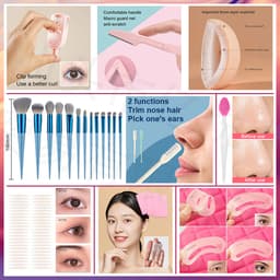 Thumbnail Lameila 47 Miếng Trang Điểm Mặt Bộ Mỹ Phẩm Phấn Mắt Bột Rời Cọ Trang Điểm Son Môi Uốn Mi Mascara Lâu Dài Chống Thấm Nước Người Mới 4