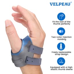 Thumbnail Velpeau CMC Nẹp ngón tay cái cho bệnh viêm xương khớp - với Nẹp hạn chế bộ nhớ hình dạng, Bộ ổn định khớp CMC, Viêm khớp ngón tay cái cơ bản Giảm đau và hỗ trợ cho phụ nữ và nam giới 1
