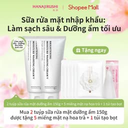 Thumbnail HANAJIRUSHI 【CHÍNH HẢNG】SRM Vitamin 150g x2 & Mặt Nạ x5 + Lưới - Combo3 Sạch Sâu/Cấp Ẩm (Da Khô/Mẫn Cảm) Tiết Kiệm40% 2