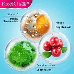 Thumbnail Sữa Rửa Mặt Tạo Bọt Vitamin c RtopR Cải Thiện Da Mụn Đầu Đen Kiềm Dầu Làm Sạch Da Lỗ Chân Lông Hỗ Trợ Da Dầu/ Da Khô/ Da Hỗn Hợp Cleanser Sâu Kiềm Dầu Cho Da Mụn Deep Cleansing Foam 40g 4