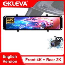 Thumbnail ELKEVA 12 Inch 4K + 2K Xe Dvr WIFI Gương Dash Cam Ống Kính Kép Dashcam Drive Stream Gương Chiếu Hậu Màn Hình IPS Máy Ghi Video Camera 1