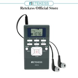 Thumbnail Radio Retekess Pr13 Fm Mini Xách Tay Với Đồng Hồ Kỹ Thuật Số 24 Giờ 1