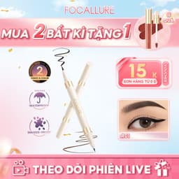 Thumbnail Bút kẻ mắt dạng lỏng FOCALLURE 2 đầu trong 1 khô nhanh chống nước không nhòe màu đen nâu 1.2g 1