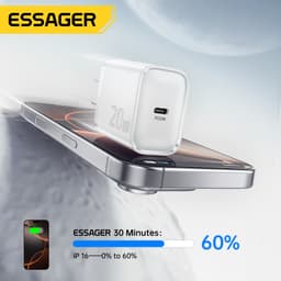 Thumbnail Essager PD 20W / 30W USB-C Bộ sạc nhanh Bộ chuyển đổi phích cắm tường 3A Loại C 1