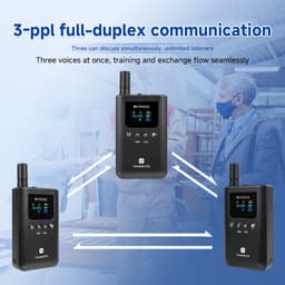 Thumbnail Retekess TT129 Hướng dẫn du lịch Gystem Wireless Hỗ trợ nói đồng thời ba cấp độ Giảm tiếng ồn Khoảng cách dài cho bài giảng Đào tạo doanh nghiệp 2
