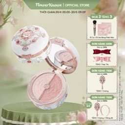 Thumbnail Flower Knows Butterfly Cloud Collar Collection Hộp Phấn 2 Màu Phấn Highlight và Phấn Má Hồng 6g 1