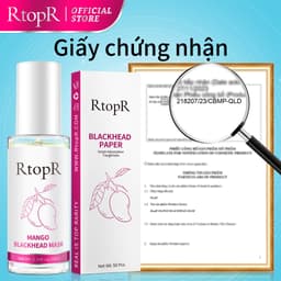 Thumbnail Set sản phẩm lột mụn đầu đen RtopR gồm serum + 50 giấy lột mụn cho mũi 10ml RtopR Mango Blackhead Remover Mask Deep Cleans Pores 10ml+50pcs paper 4