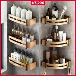 Thumbnail Kệ đựng đồ dùng nhiều tầng MEIDOO gắn góc tường nhà tắm dễ điều chỉnh tiện dụng 1