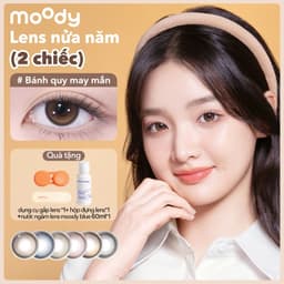 Thumbnail Kính áp tròng dùng một lần moody, 6 tháng, mẫu nâu đen tự nhiên, độ cận 0-7, độ giãn tròng 14.0 - 14. 5mm, giá 1 cặp (02 chiếc) 1