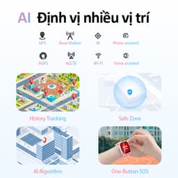 Thumbnail Đồng hồ thông minh trẻ em Awei có Camera kép theo dõi GPS có khe cắm thẻ SIM IP65 chống nước 2