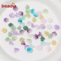Thumbnail Túi 10 hạt pha lê BEADIA hình hoa phong lan dùng làm trang sức thủ công DIY 1