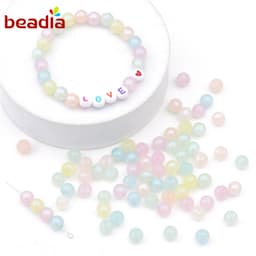 Thumbnail BEADIA Hạt xỏ lỗ Beadia bằng acrylic 6mm thời trang làm trang sức thủ công DIY 1