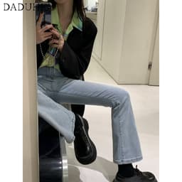 Thumbnail Daduhey Quần Jean Ống Loe Lưng Cao Mẫu Mới 2021 Thời Trang Cho Nữ 1