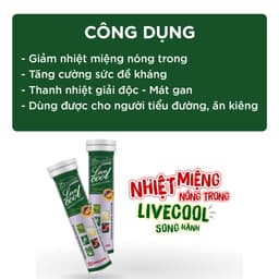 Thumbnail Viên sủi thanh nhiệt Livecool Nam Dược hương chanh dây 16 viên x4g hỗ trợ giảm nhiệt miệng nóng trong, tăng sức đề kháng 3