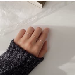 Thumbnail Nhẫn bạc TLEE nhẫn trơn basic cá tính đơn giản TLEE JEWELRY A0340 3