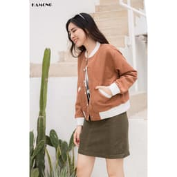 Thumbnail Áo khoác bomber nhung 2 lớp KAMONG A019 4