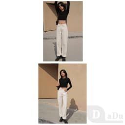 Thumbnail Quần jeans ống rộng thời trang dành cho nữ 2