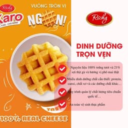Thumbnail Bánh karo Richy vị phô mai hoàng kim, trứng tươi chà bông x 6 bánh 3