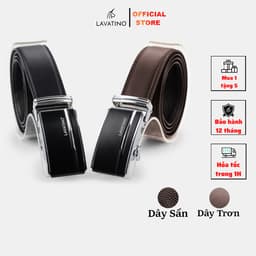 Thumbnail Thắt Lưng Nam Da Bò Thật Cao Cấp Hàng Hiệu Lavatino Khoá Tự Động Thiết Kế Sang Trọng TINO 04 1