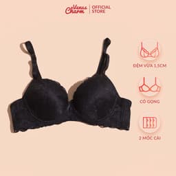 Thumbnail Áo lót nữ Venus Charm KG xanh ren đệm mỏng có gọng 1