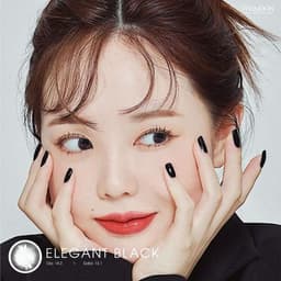 Thumbnail Kính áp tròng VIVIMOON LENS cận đen tự nhiên cho mắt thở Elegant Black (Giá 01 đôi) 3